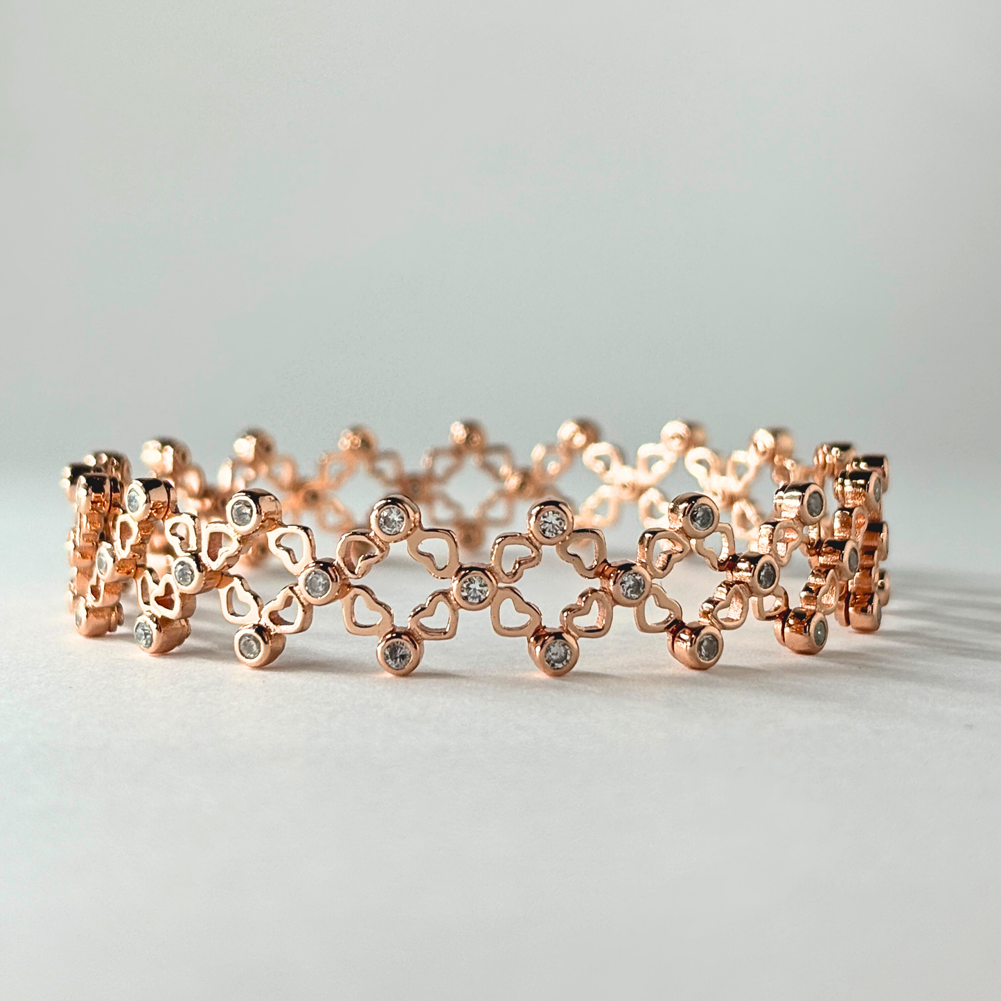 Rose Gold Kada & Ring Adjustable 2 in one