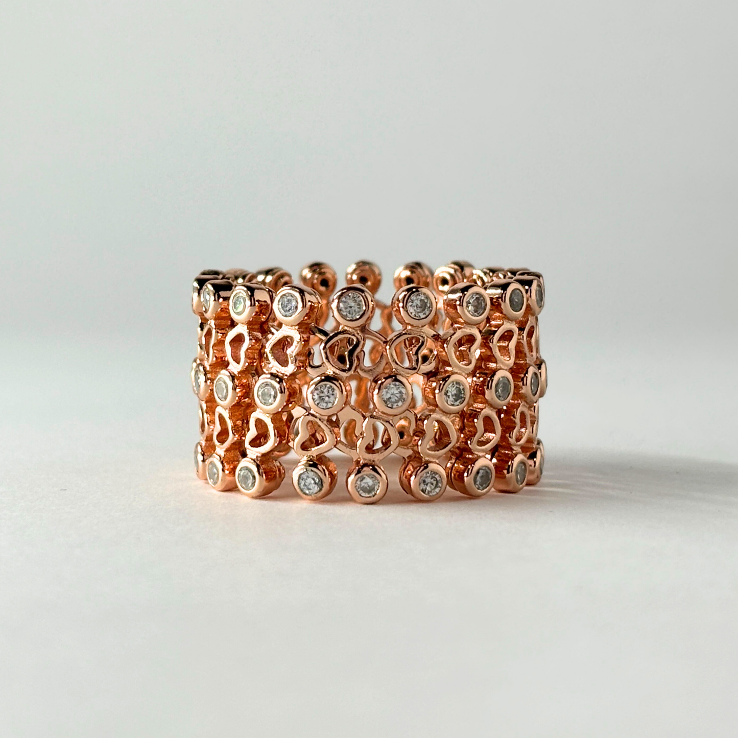 Rose Gold Kada & Ring Adjustable 2 in one