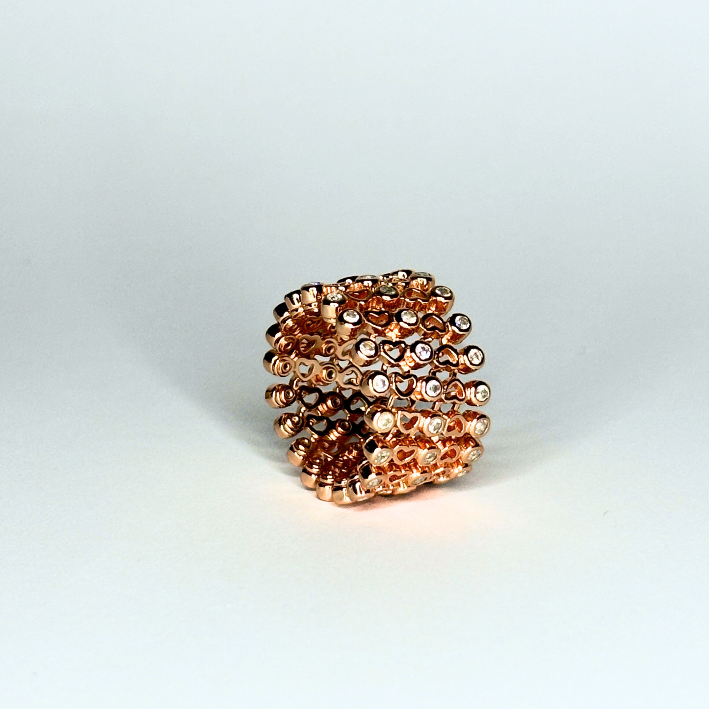 Rose Gold Kada & Ring Adjustable 2 in one