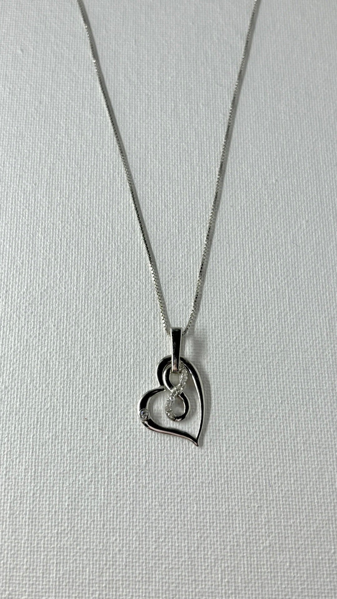 Silver Infinity Heart Pendant with chain
