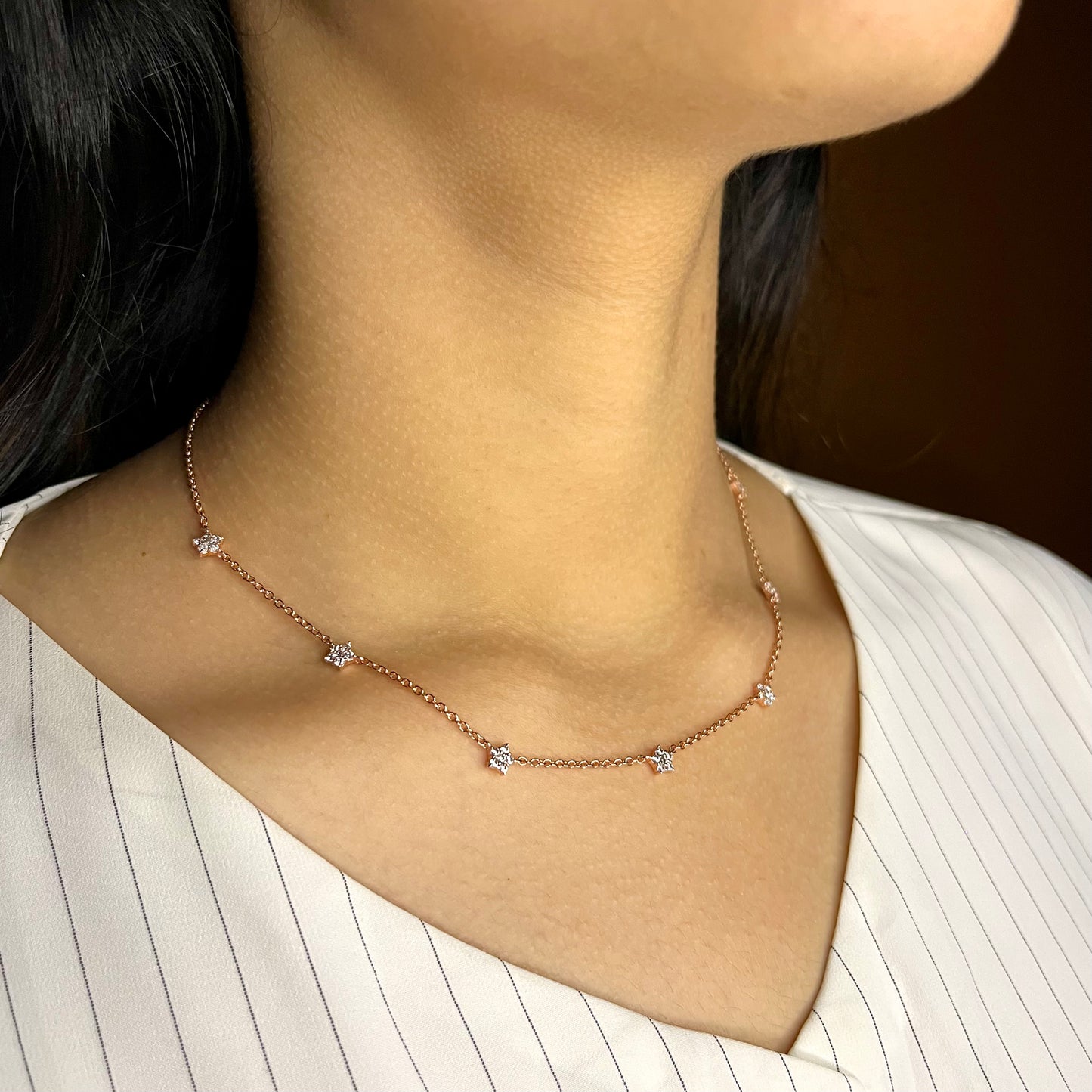 Rose Gold Star Celestial Necklace