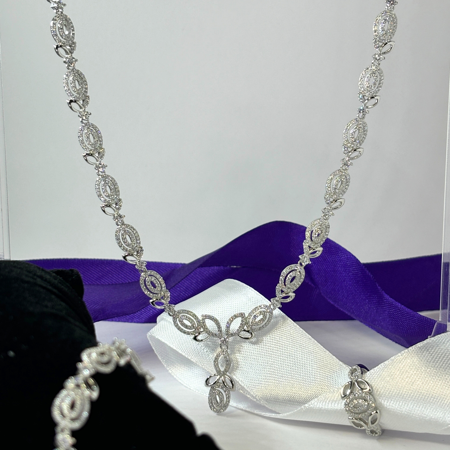 Silver Zirconia Diamond Set