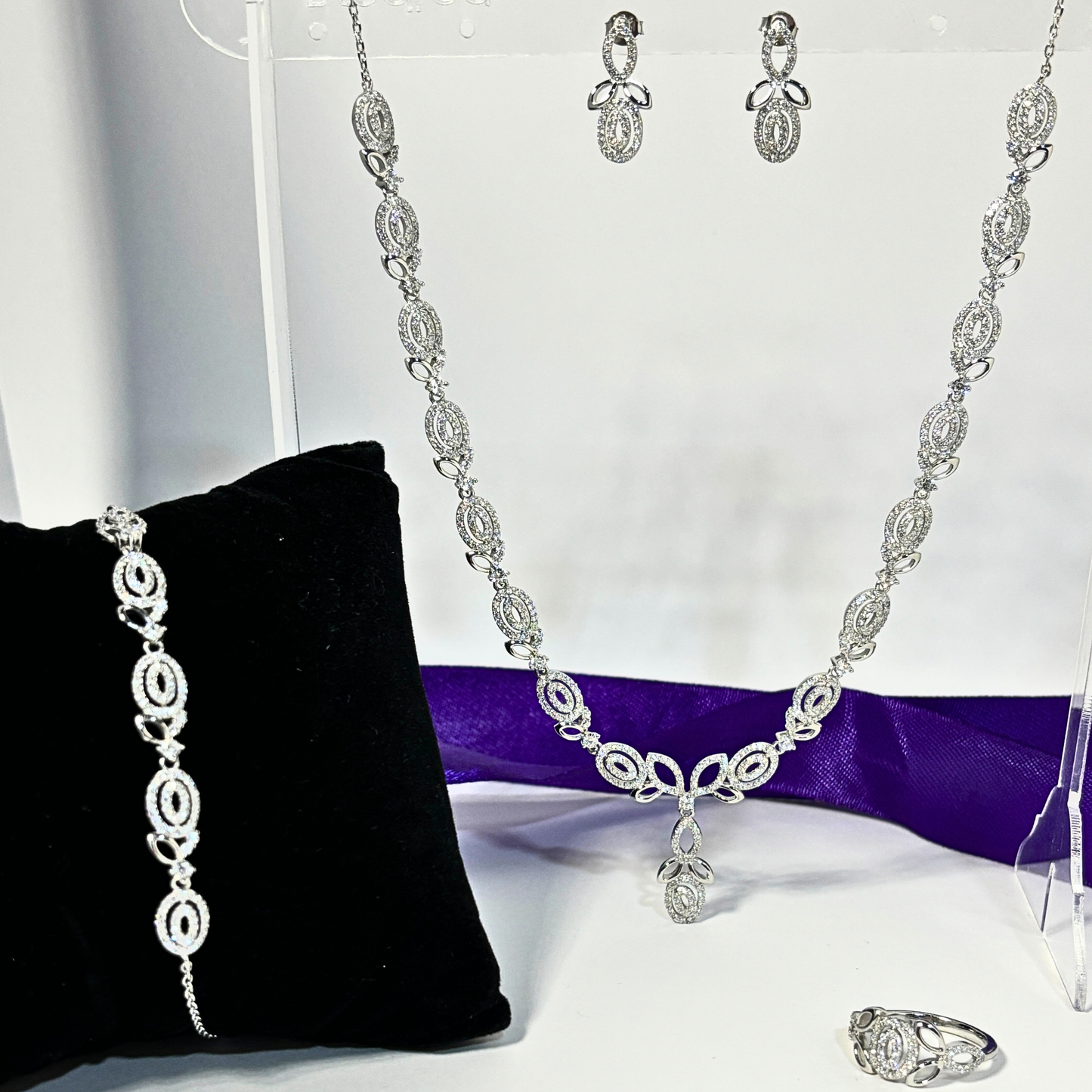 Silver Zirconia Diamond Set