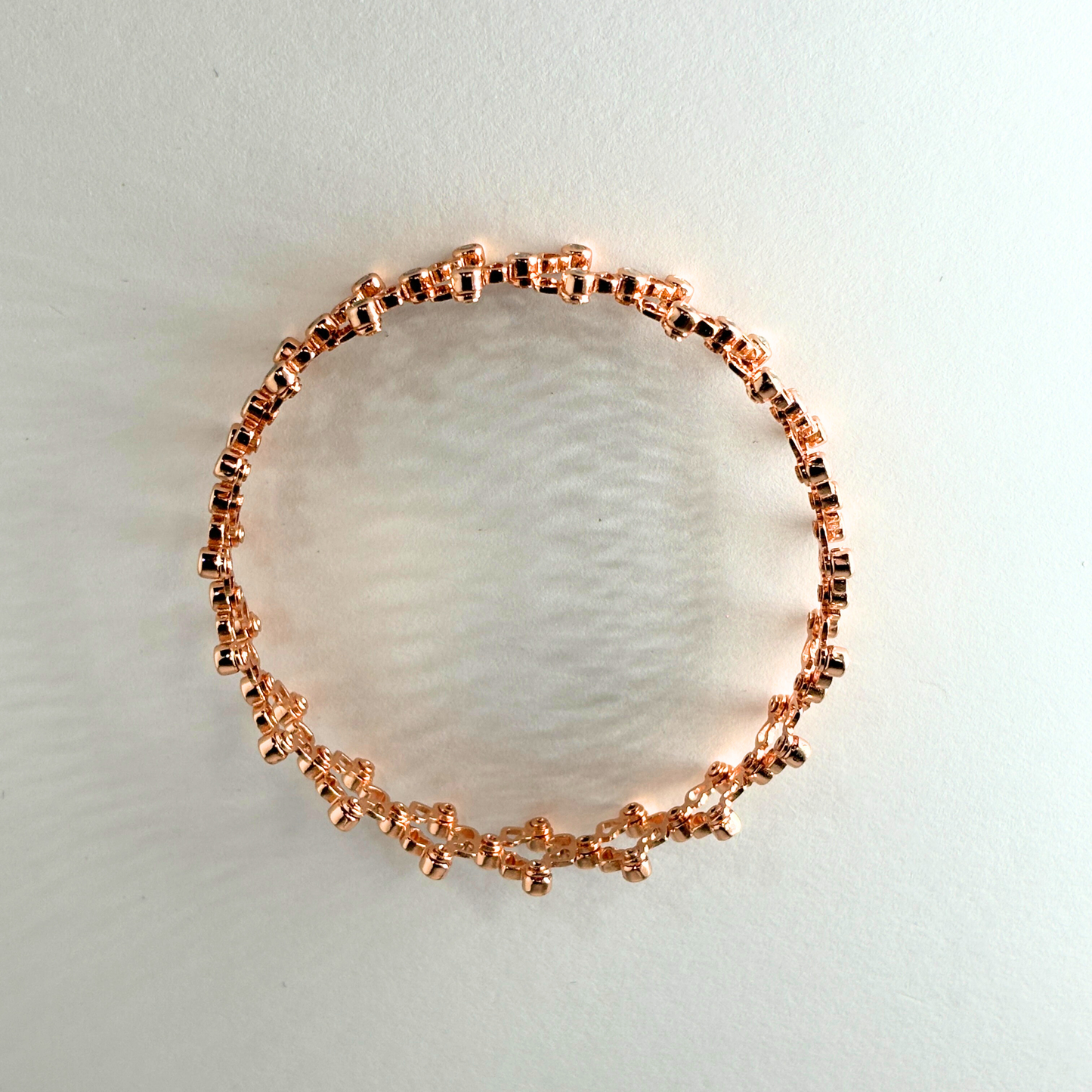 Rose Gold Kada & Ring Adjustable 2 in one