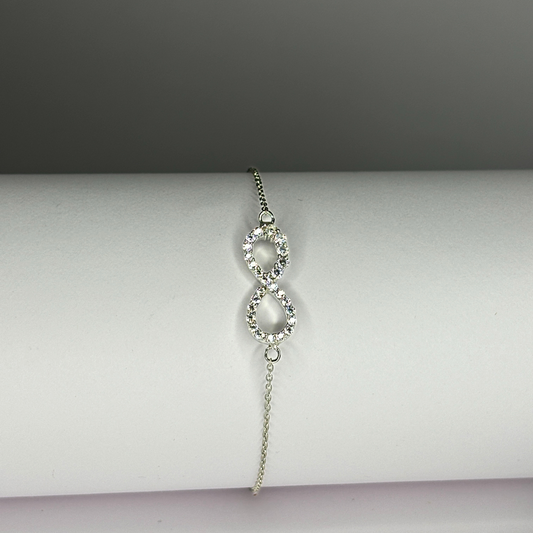 Silver Infinity Zirconia Bracelet