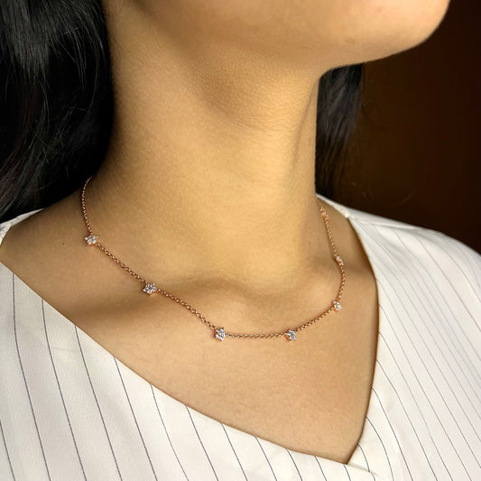 Rose Gold Star Celestial Necklace