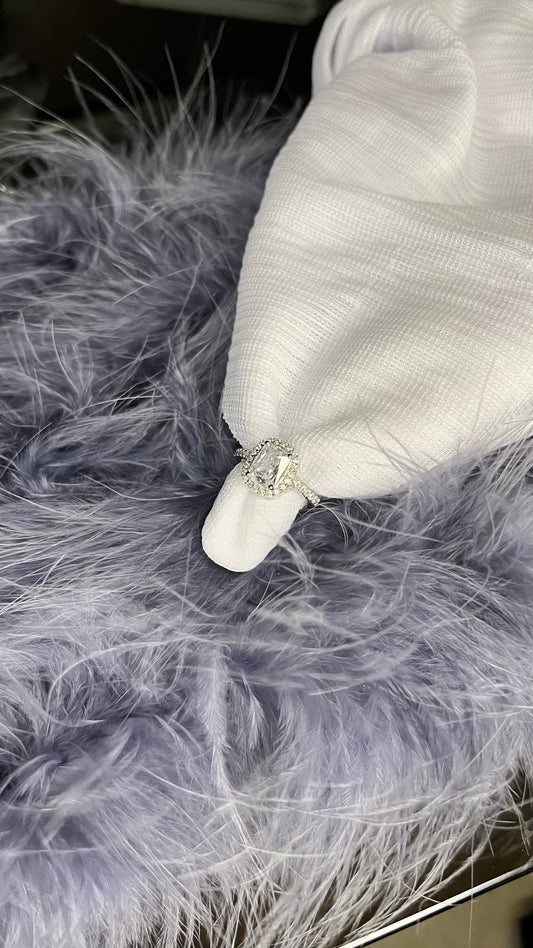 Classic Solitaire Silver Ring
