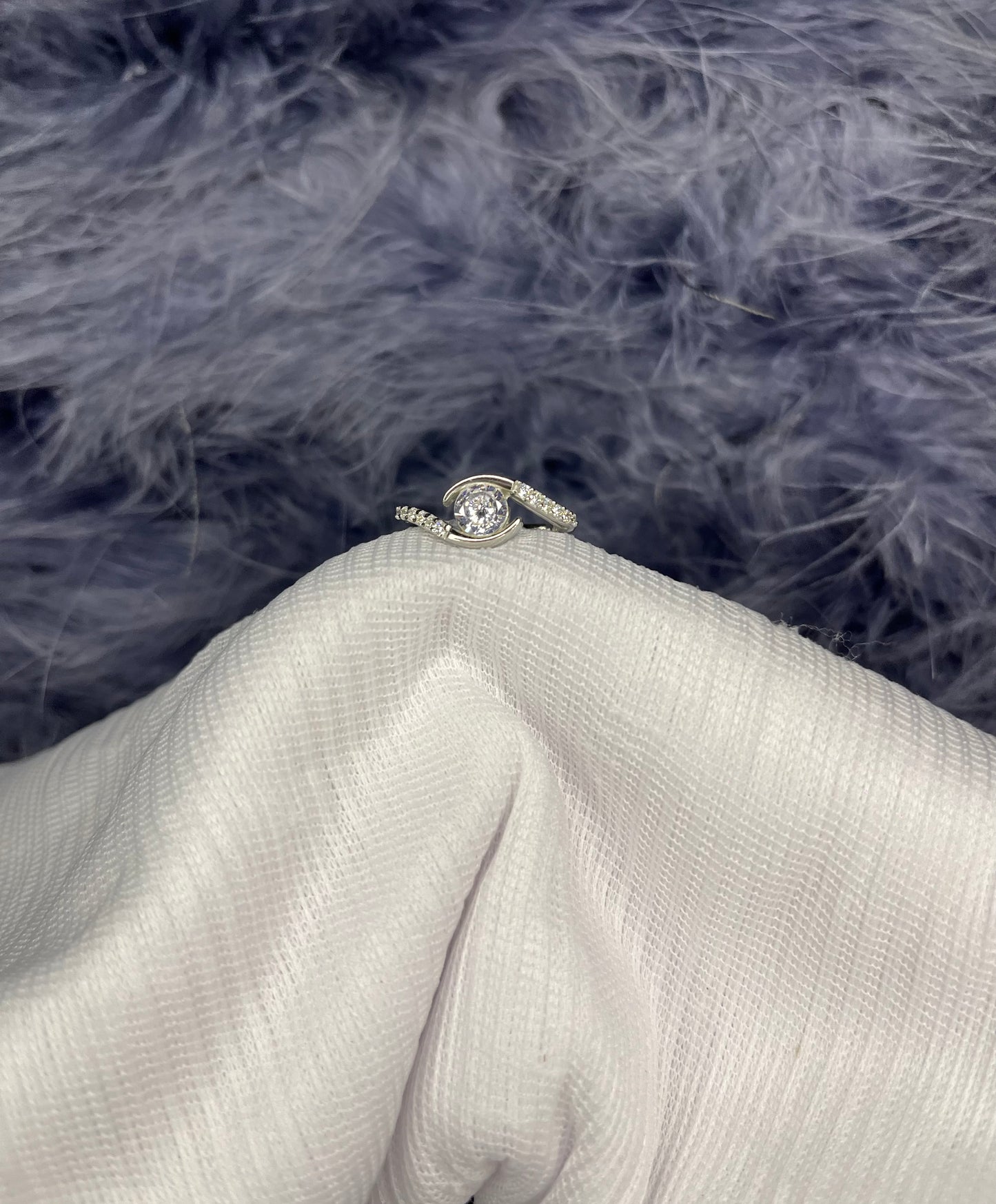 Silver Solitaire Ring