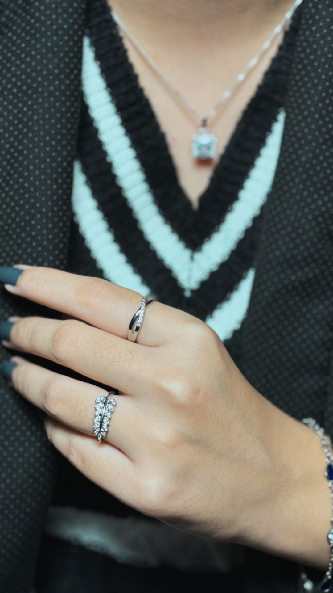 Silver Infinity Zirconia Ring